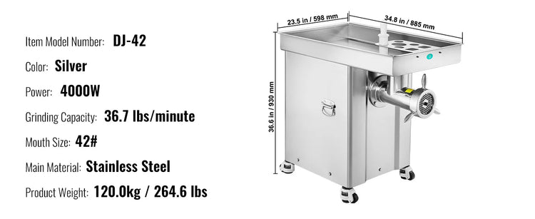 SucceBuy Meat Grinder 22 Lbs/Min - ElectronAge
