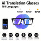 AI Translation Smart Glasses, photochromic lenses, support 160+ languages real-time translation, fashionable audio glasses.