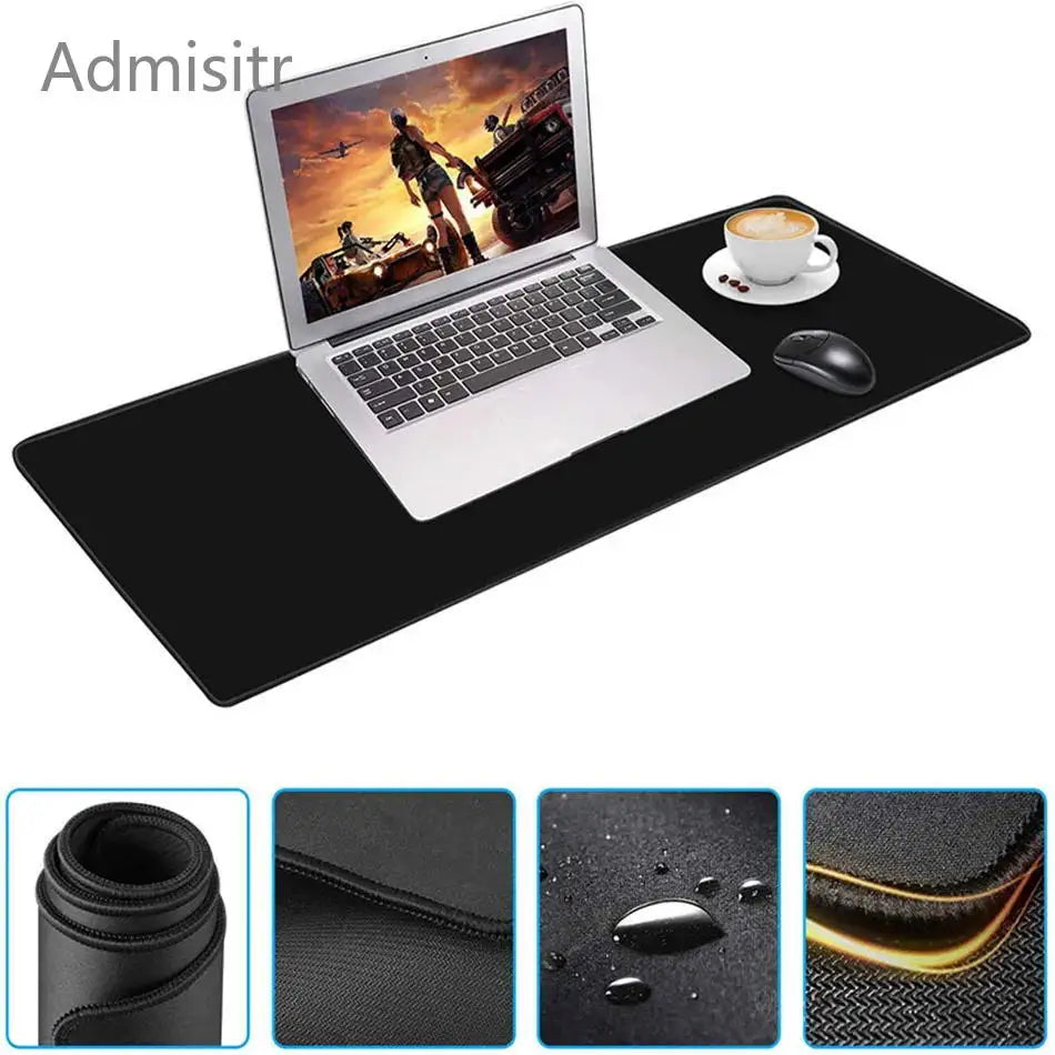 Admisitr XXL Desk Mat Black And White Strata Liquid Mousepad - ElectronAge