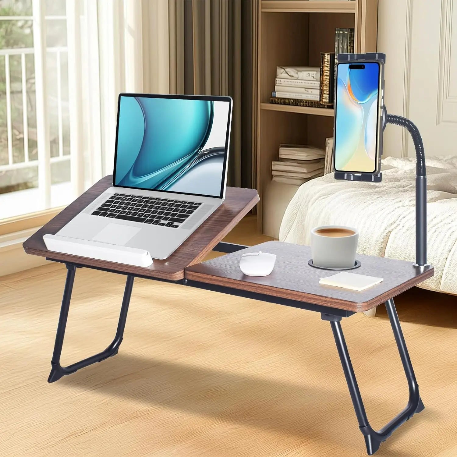 28.7" Adjustable Laptop Desk Stand with Phone Mount - ElectronAge
