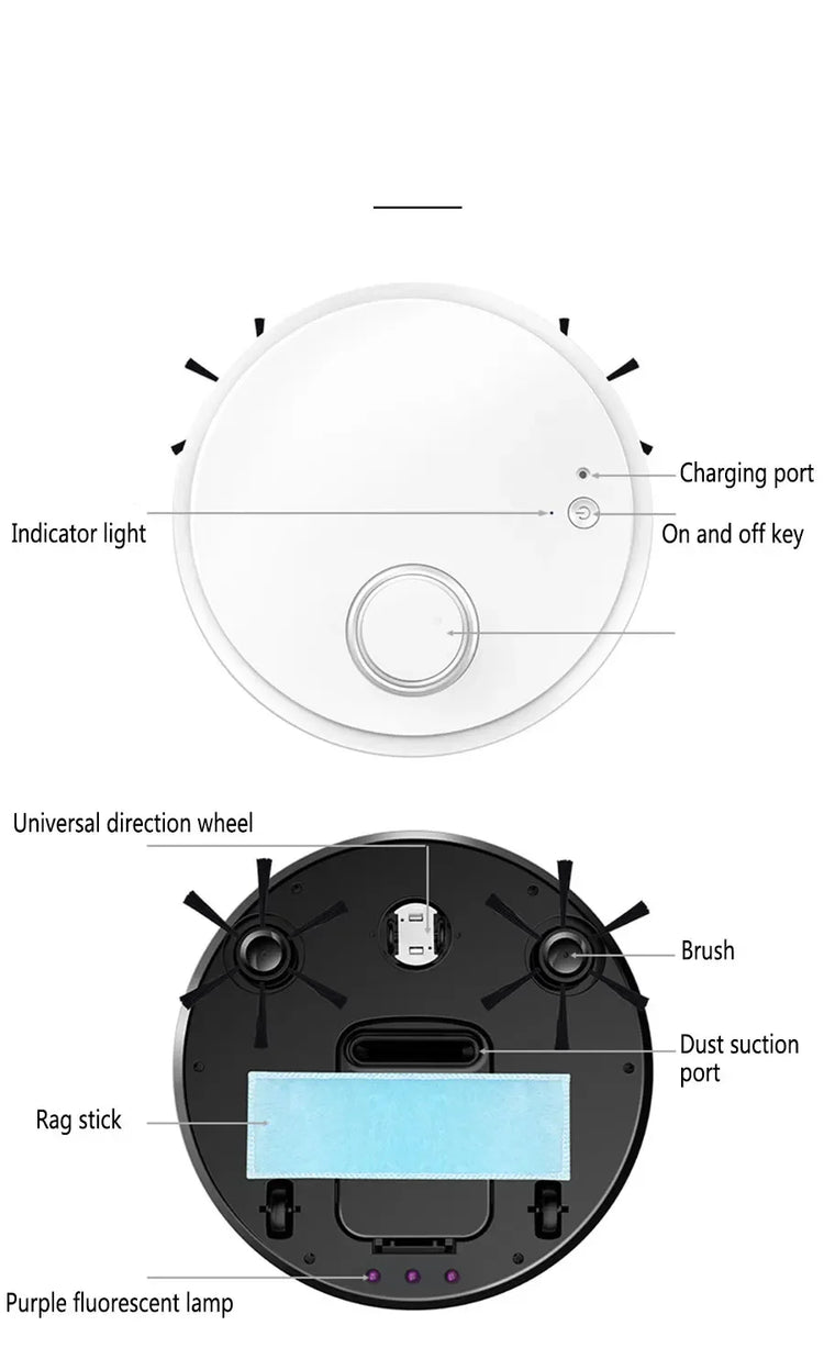Automatic Robot Vacuum Cleaner 3in1 - ElectronAge
