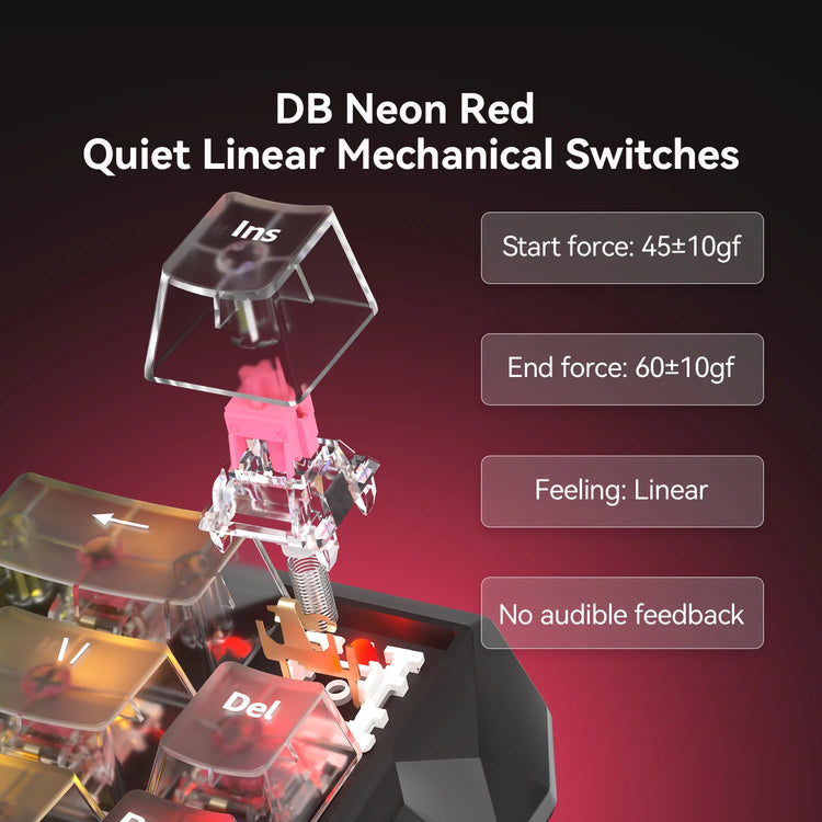 DarkBeacon Blade 68 RGB Silent Mechanical Gaming Keyboard - ElectronAge