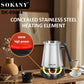 Turkish Greek Coffee Moka Tea Pot Maker Machine 800ML Portable Electric Kettle 6 Cups Stainless Steel Boiling Water 220V EU 전기포트