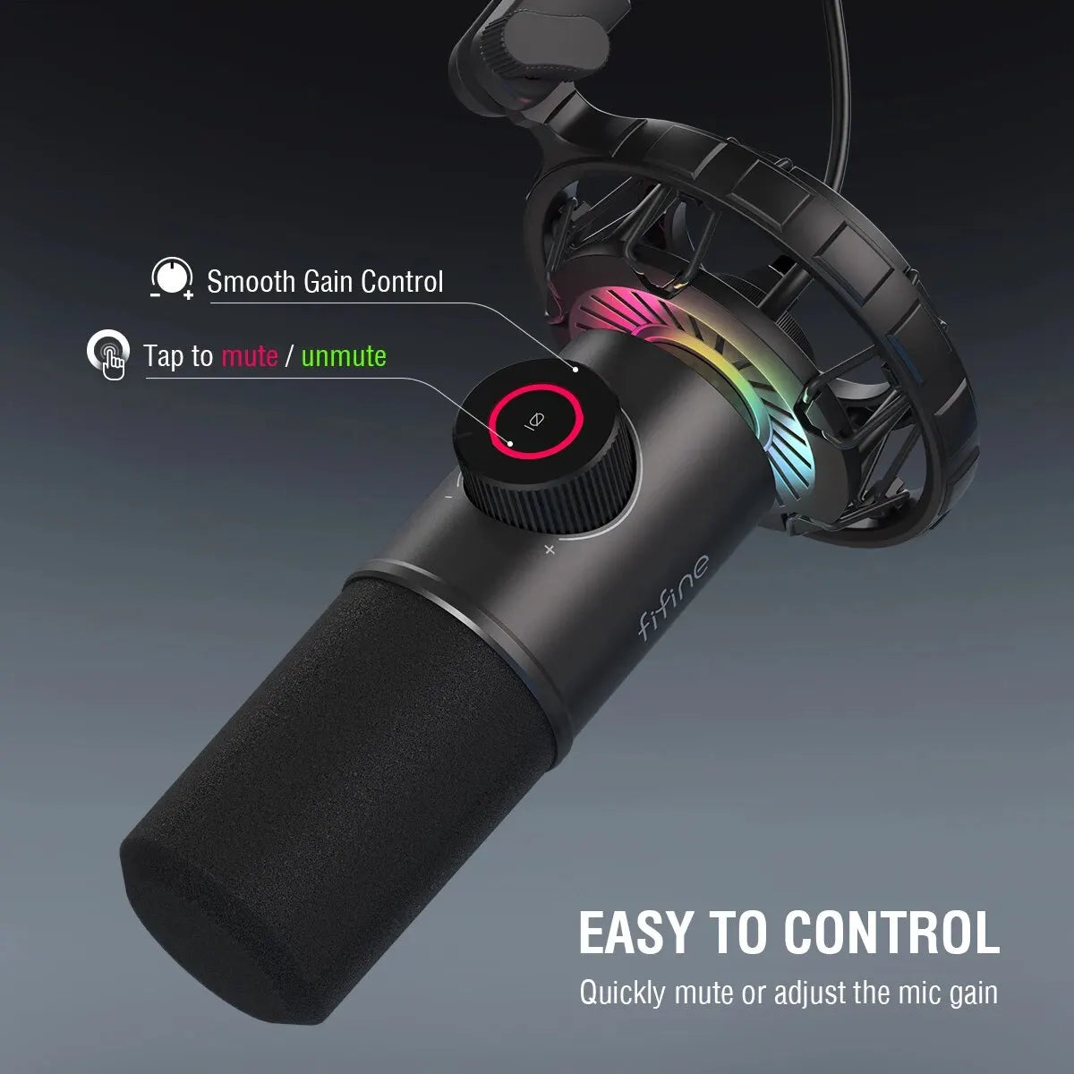 FIFINE Gaming USB Microphone for YouTube - ElectronAge