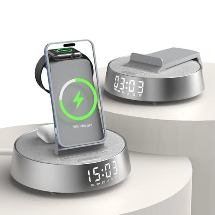 Alarm Clock with Wireless Charging Station - ElectronAge