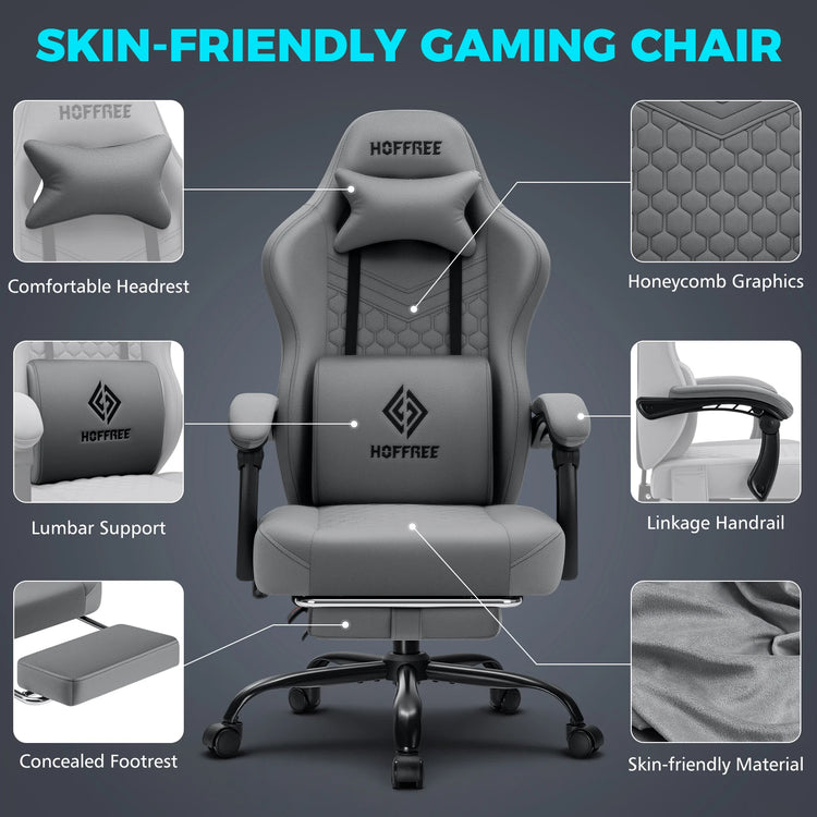 Gaming Chair with bluetooth Speakers - ElectronAge