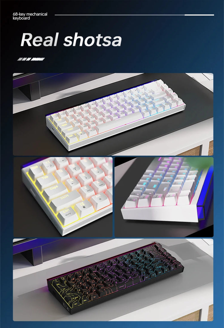 Ajazz NK68 Mechanical Gaming Keyboard - ElectronAge