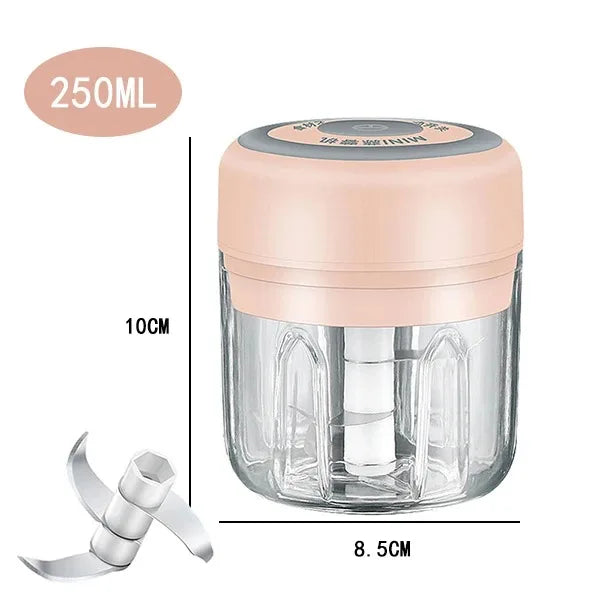 100ML/250ML Electric Meat Mincer Garlic Chopper - ElectronAge