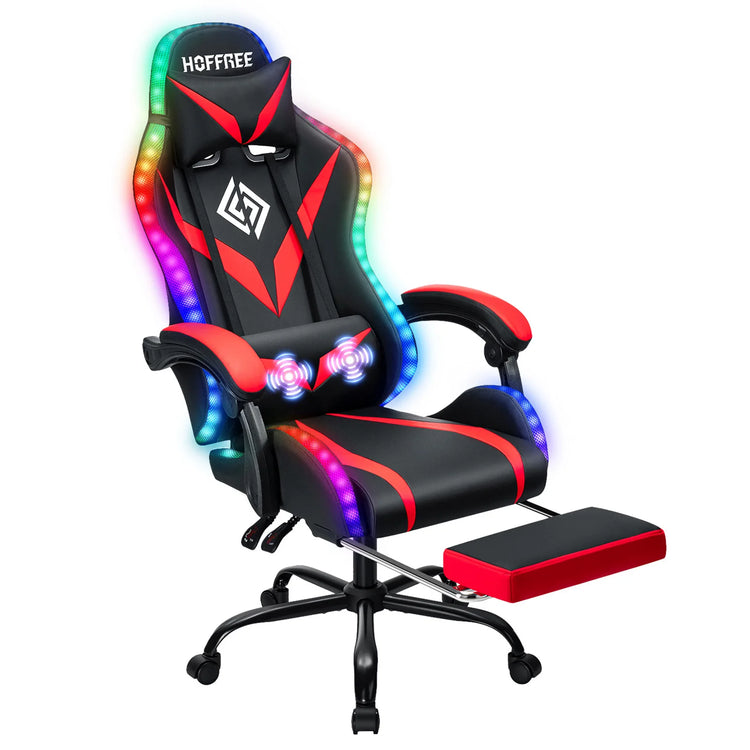 350LBS Gaming Chair with LED RGB Lights - ElectronAge