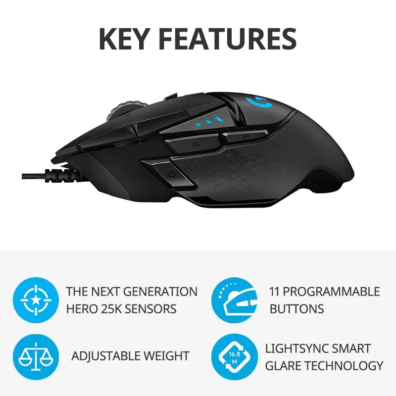 Logitech G502hero Master Wired Gaming Mouse - ElectronAge