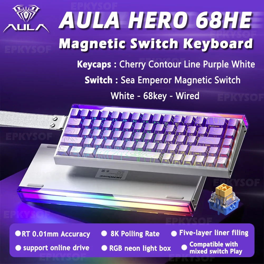 AULA HERO 68HE Magnetic Switch Keyboard - ElectronAge
