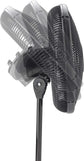 16-Inch Adjustable Pedestal Fan with 3 Speeds, Wide Oscillation for Bedroom, Kitchen, Office - Black