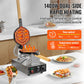 SucceBuy Commercial Egg Bubble Waffle Maker 1400W Non-Stick Stainless Steel Bubble Puff w/180° Rotatable 2 Pans & Wooden Handles