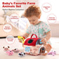Soft Plush Baby Tissue Box Toys Animals Farm with Sound Montessori Toys Early Education Sensory Toy Boy Girl Infant Newborn Gift