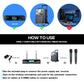 Wireless Microphone G-MARK G320AM Professional UHF 2 Channels Karaoke Mic - ElectronAge