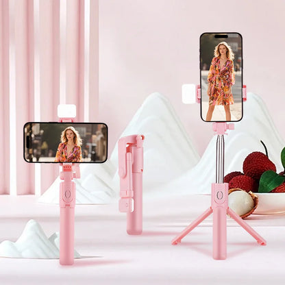 Scalable Phone Selfie Stick With Built-in Fill Light