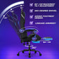 350LBS Gaming Chair with LED RGB Lights Massage Video Gamer Chairs with Footrest Ergonomic High Back Reclining Computer Chair - ElectronAge