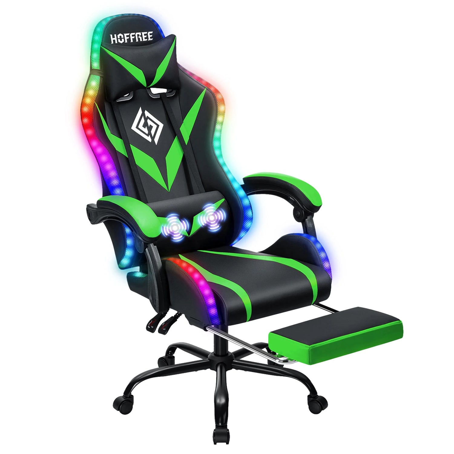 350LBS Gaming Chair with LED RGB Lights - ElectronAge