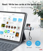 USB C SD Card Reader, Dual Slot Memory Card Adapter for SD/Micro SD, High-Speed USB 3.0, Compatible with MacBook