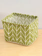 1PC Cotton and Hemp Storage Basket with Handheld Printed Tabletop, Miscellaneous Sorting Cabinet, Small Clothing, Fabric Storage