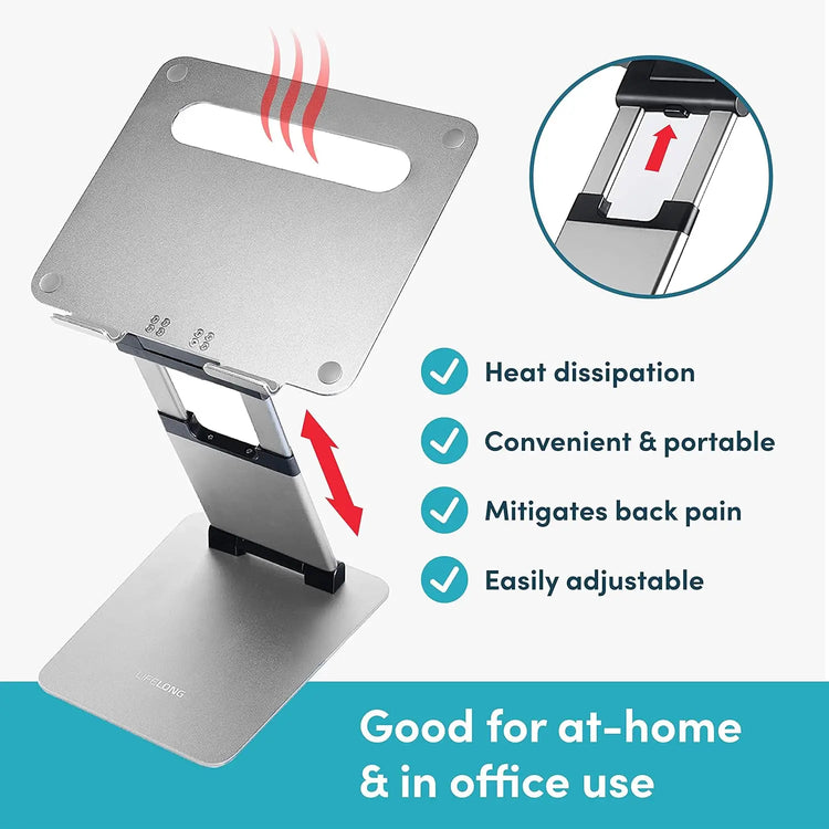 Adjustable Ergonomic Laptop Stand, Height 2.1-13.8" - ElectronAge
