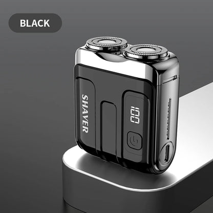 R-18 Mini Electric Smart Household Shaver Digital Display Dual Blade Rechargeable Shaver Powerful Beard Trimmer Tool