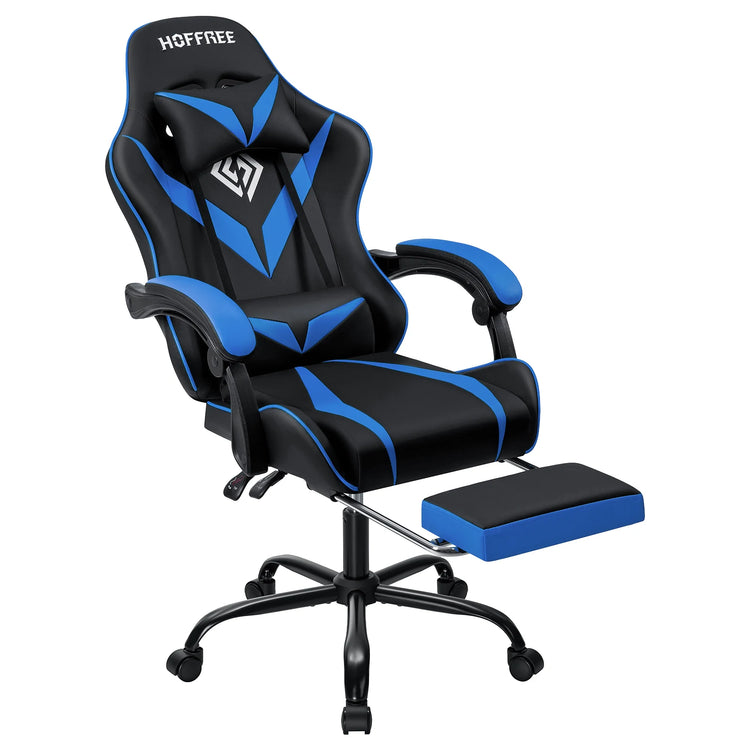Hommpa 300lbs load Gaming Chair Leather Massage Function - ElectronAge