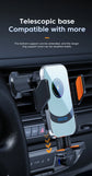 UYUXIO Auto Clamping Wireless Car Charger Adapter Super Fast Charging Air Vent Car Phone Holder for iPhone 16 15 Pro Max Samsung