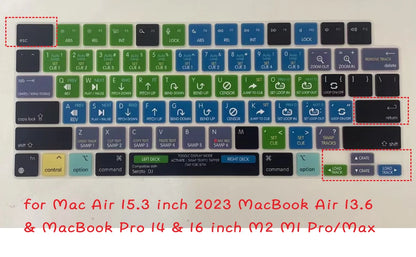 Serato DJ Shortcut Keyboard Cover for MacBook Pro 14 16  2021 2022 2023 & Mac Air 13.6 15.3 Model A2485 A2780 A2681 A2941 M2 M1