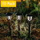 10pcs Solar LED Lawn Lights with Water Ripple Design, IP44 Waterproof for Garden, Yard, Poolside, and Outdoor Landscape Lighting