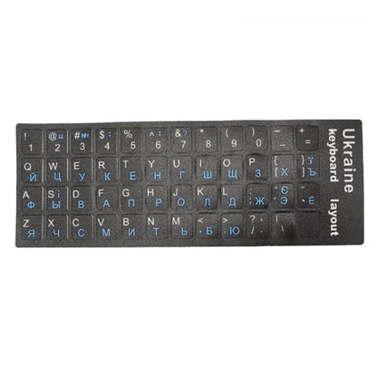 Ukrainian Keyboard Sticker Black Alphabet for Laptop Durable Transparent Cover for PC Desktop NotebookGood Quality