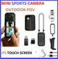 POV FHD Mini Action Camera WiFi Hands-Free Wearable Thumb Sports DV with Touch IPS Screen Portable Body Camcorder