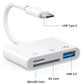 5-in-1 USB 3.0 Type-C SD TF CF Card Reader for iPhone 14 15 16 iPad MacBook Android Huawei Laptop OTG Adapter No APP Requires