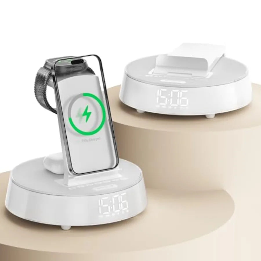 Alarm Clock with Wireless Charging Station - ElectronAge