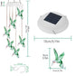 2/1pcs Solar Hummingbird Wind Chimes Colorful Gradient LED Lights Garden Balcony Decoration Pendant No need to plug in and swing