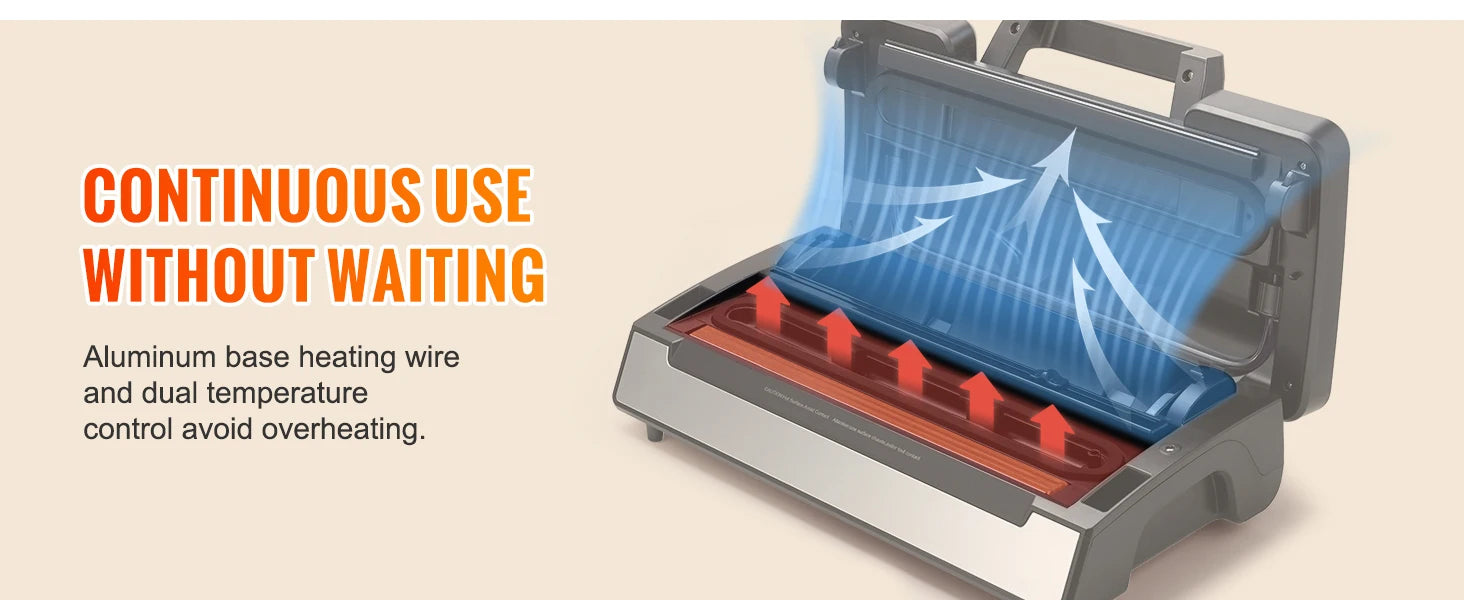 SucceBuy 90Kpa 130W Vacuum Sealer Food Packaging Machine with Free 10pcs Vacuum bags for Household Kitchen Vacuum Food Sealing - ElectronAge