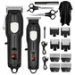 Professional Rechargeable Hair Clipper Hair Trimmer with 8 Limit Combs, LCD Display, Adjustable Blade for Men, Barbers, Home Use