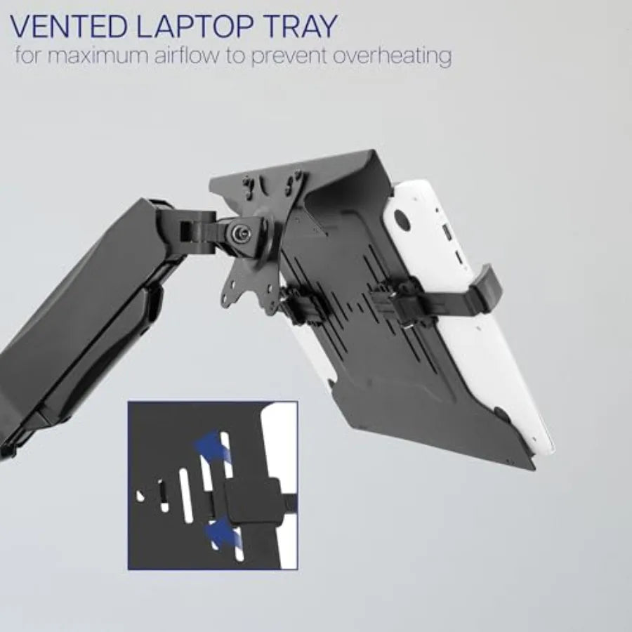 Height Adjustable Pneumatic Extended Arm Laptop Wall Mount - ElectronAge