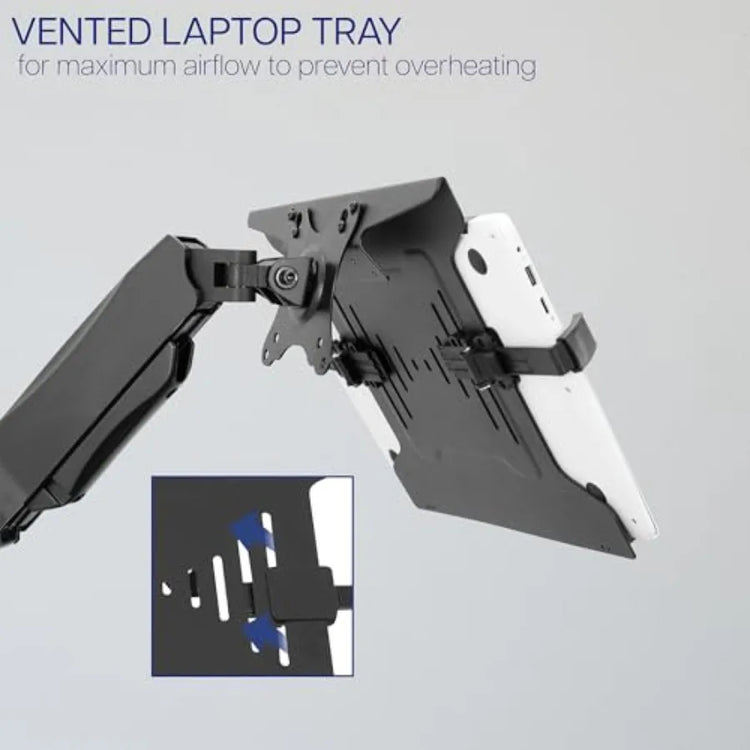 Height Adjustable Pneumatic Extended Arm Laptop Wall Mount - ElectronAge