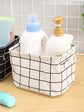 1PC Cotton and Hemp Storage Basket with Handheld Printed Tabletop, Miscellaneous Sorting Cabinet, Small Clothing, Fabric Storage