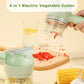 4 in 1 Handheld Electric Vegetable Cutter Wireless Food Processor - ElectronAge