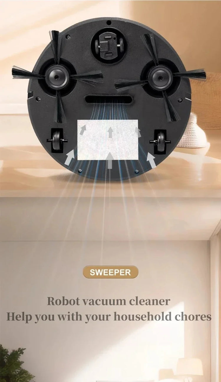 XMSJ 2026 3-in-1 Strong Suction Smart Sweeping Robot - ElectronAge