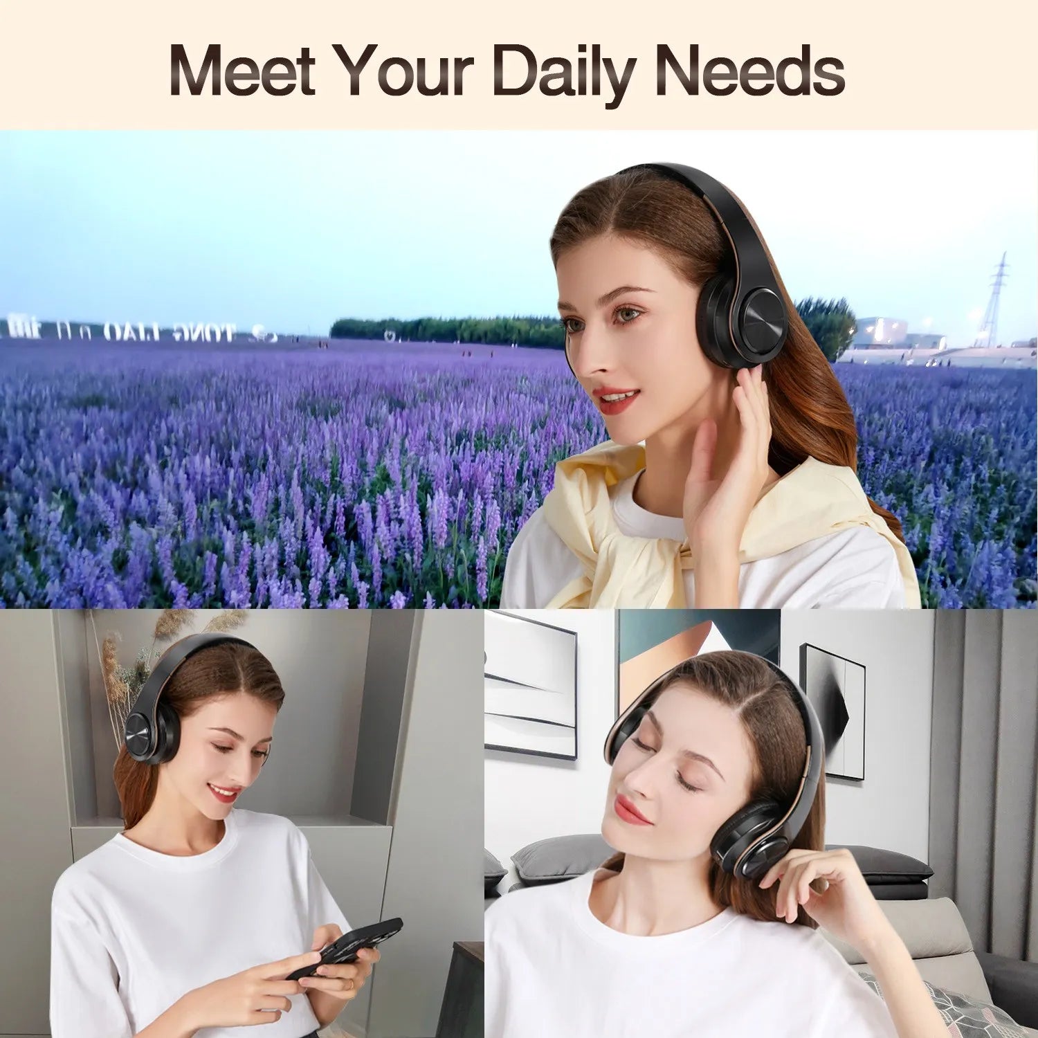 CATASSU Men Gold Wireless Headphones - ElectronAge
