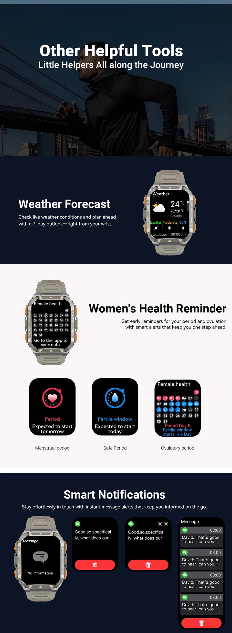 Blackview W80 PRO Smart Watch - ElectronAge