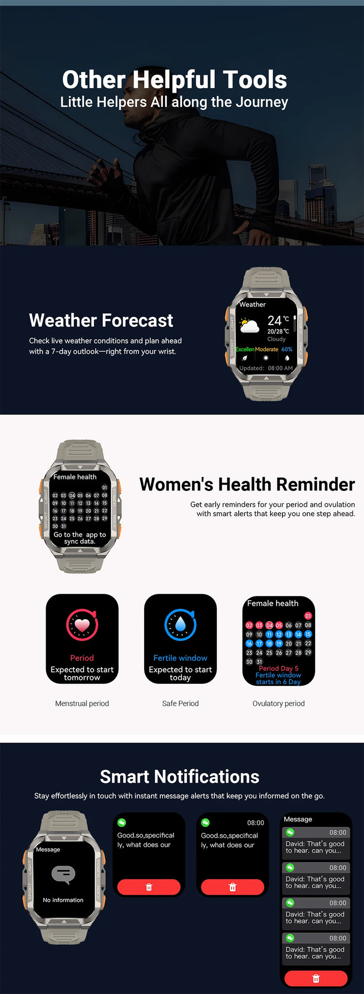 Blackview W80 PRO Smart Watch - ElectronAge