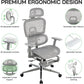 mesh ergonomic office chair with footrest - ElectronAge