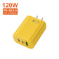 120w Fast Charging Dual Pd Ultra Quick Mobile Phone Charger Qc3.0 Usb Type C Chargers 3 Ports Wall Adapter Eu/us/uk Plug