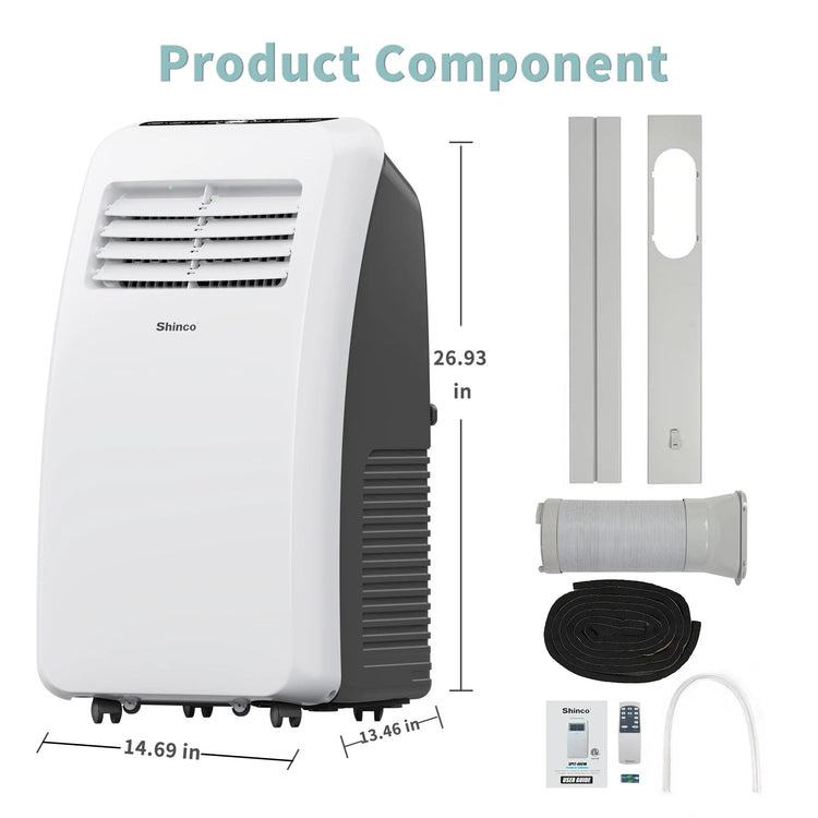 Shinco 8,000 BTU Portable Air Conditioner - ElectronAge
