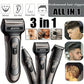 3-in-1 Multifunctional Shaver With Detachable Nose Hair Remover Washable USB Rechargeable Professional Electric Haircut Shaver