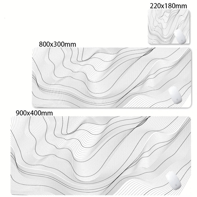 Admisitr XXL Desk Mat Black And White Strata Liquid Mousepad - ElectronAge